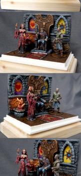 Diorama: Stannis Baratheon, Davos Seaworth, Melisandre by Corgon