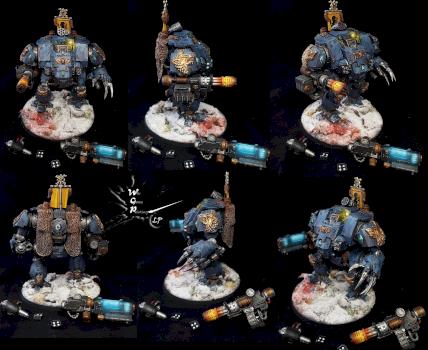 Primaris Redemptor Dreadnought Space Wolves Modded Warhammer 40K by CroWarGamePainting