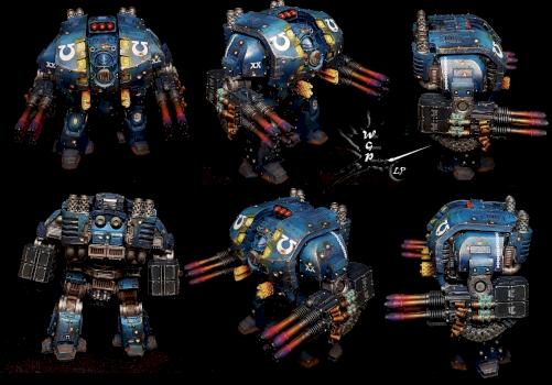 Leviathan Dreadnought Ultramarines Commission Job by CroWarGamePainting