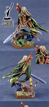 WARHAMMER Wood Elf Highborn  PAINTED by Scibor