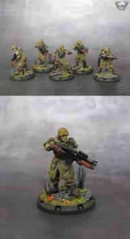 Dust Tactics-Allies-Assault Rangers Squad by Cybaer