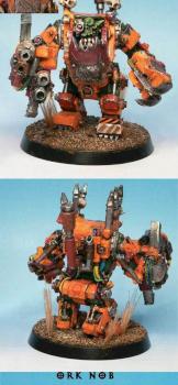 Ork nob in mega-armour by leaxe