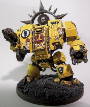 Imperial Fists Second Company Dreadnought by BobaHat