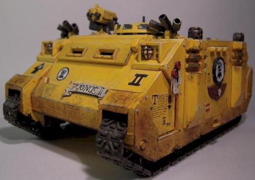 Imperial Fists Second Company Rhino by BobaHat