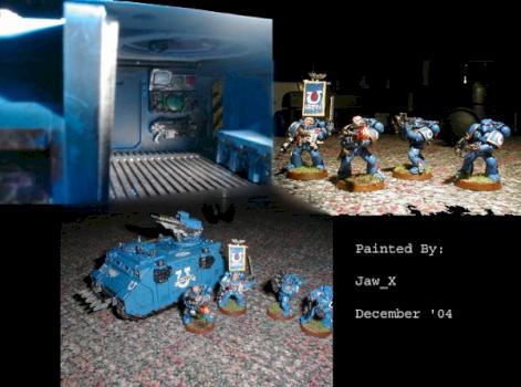 UltraMarines Razorback & Marines by jaw x