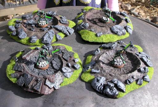 Custom 28mm Cratered Landscape terrain set by necron2.0