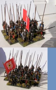 Pikemen of the Hungarian king Matthias (1458-1490), 28mm by Freddy H2