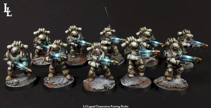 Deathguard Support Plasma Squad Commission by Lil'Legend Studio by lilloser