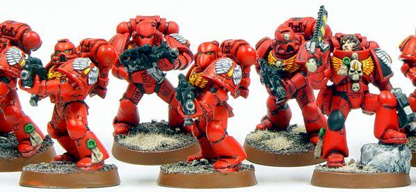 Blood Angels 2nd Company Tactical Squad by droghaden