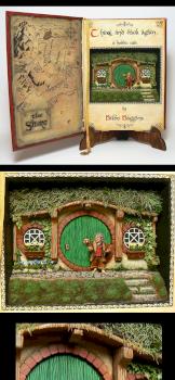 Bilbo Baggins (diorama in a book) by Luca Masetti