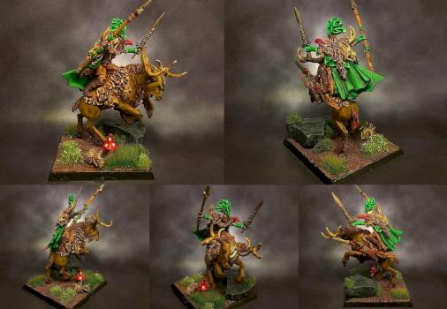 Wood Elf Lord on Great Stag by Azgaroth