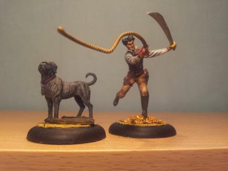 Malifaux Lucas McCabe and Luna by Nickienogger