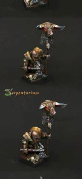 Chaos Dwarf Standard Bearer by ravenswood