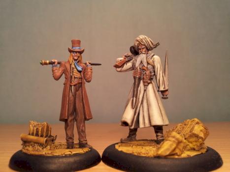 Malifaux Wastrel and Sidir Alchibal by Nickienogger