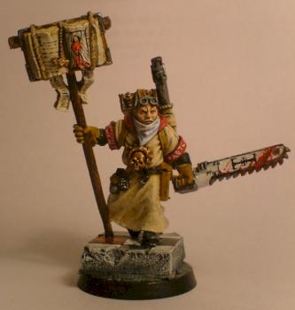 Imperial Missionary/Priest with Chainsword by Plaguelord