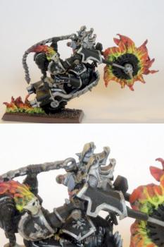 Ghost Rider Chaos Space Marine biker champion by Ace Bronson