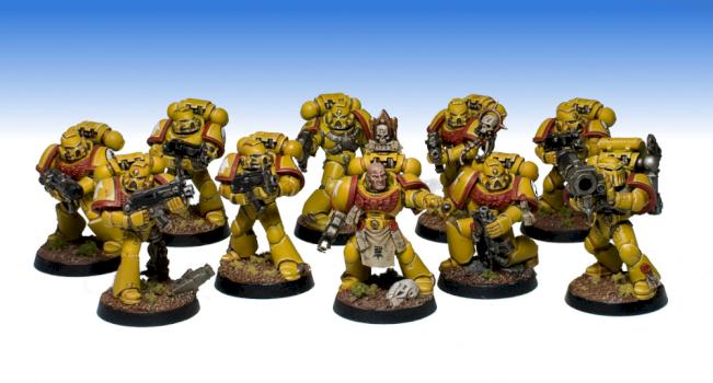 Imperial Fists Tactical Squad by Wickedcarrot