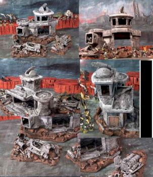 Battle set with defensive tower and crash sites by praetorian0 1