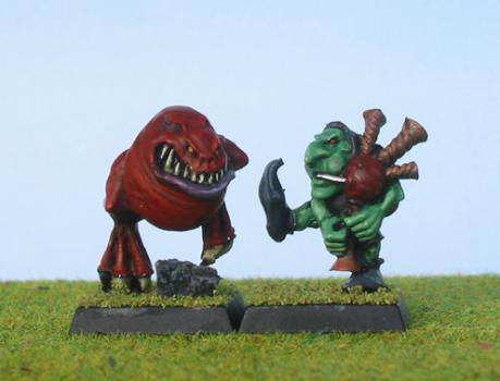 Squig and it's herder by LordofthePit