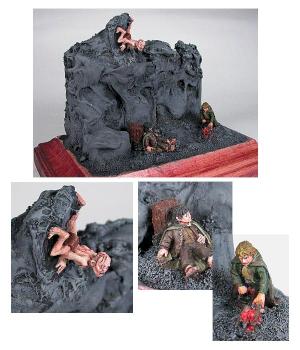 lord of the rings Frodo, Sam, gollum by darkrealm miniatures