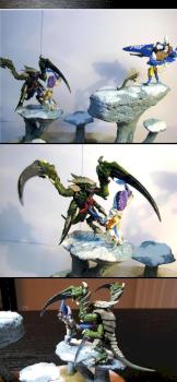 Eldar vs. Tyranid Diorama by Calandryll