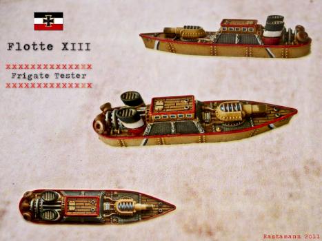 Dystopian Wars Prussian Frigate by rastamann