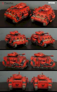 Blood Angels Predator squadron by RYCHU666