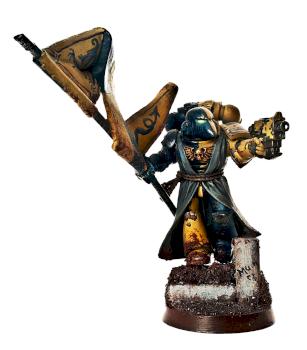 Space Marine Standard Bearer by precinctomega