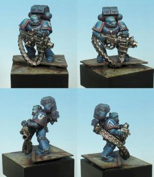 Ultramarine with heavy bolter by akaranseth