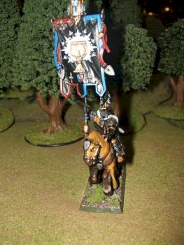 Bretonnian Battle Standard Bearer by Mike Mee