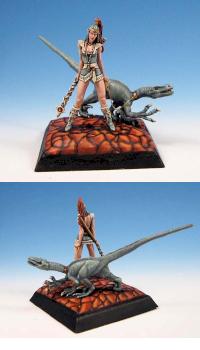 Puna Deleena with velociraptor by heatherdaye