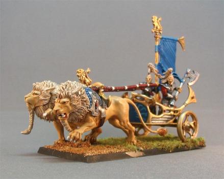 White lion Chariot by fortress miniatures