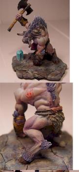 Ilyad's Taurg minotaur - sculpted by Allan C. by StarFyre