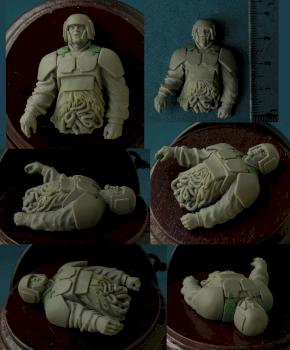 Dead human trooper (56mm human size) by Papah