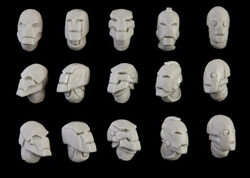 Robotic Iron Heads (helmets) by puppetswar