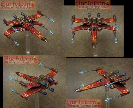 Freedom Phoenix Custom X-wing miniature by Sunfalcon