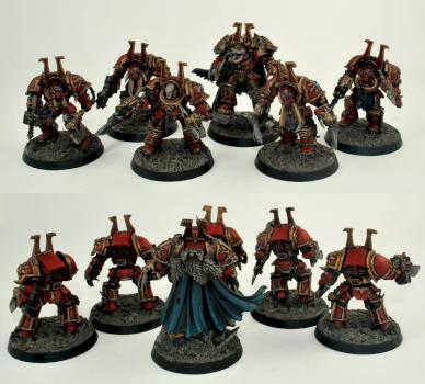 Chaos Space Marine Terminators + Lord by MiniKingdom