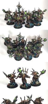 Bane Thrall Unit with Officer and Standard Bearer by Toadpainter