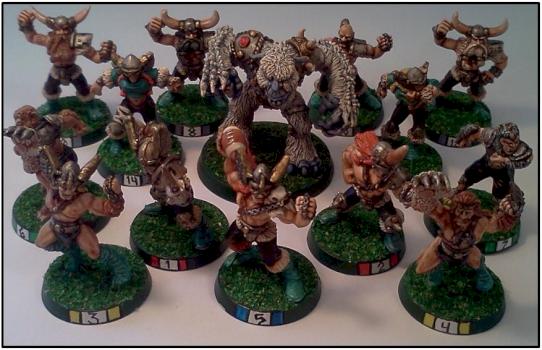 Blood Bowl Norse Team by Lou Rollins