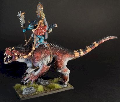 Lizardmen Saurus Scar Vet on Carnosaur by Jarrett