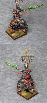 Skaven Warlord with Fellblade on Bonebreaker Rat Ogre by pesa