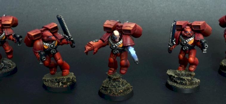 Blood Angels space marines squad by Cliff1995