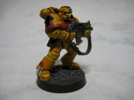 Imperial Fist Space Marine by pacmanman