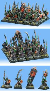 Orcs & Goblins spearmen regiment by PeJot