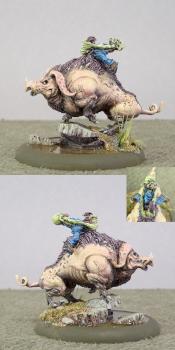 Warpig and Gremlin "rider" for Malifaux by Shades