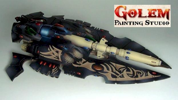 Eldar Ulthwe Cobra super heavy tank. by Gary Connell