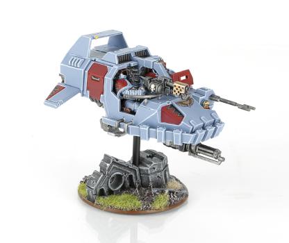 Land speeder with Heavy Flamer, and Assault Cannon by Comradequiche