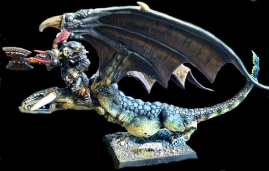 Orc Warboss on Wyvern by Wideen