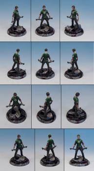 Zombicide Dave on custom base by Wappellious