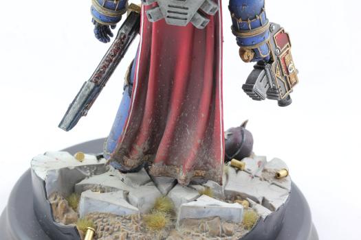 1/16th scale Ultramarine. Captain v.2 cape detail by PaintMyBits